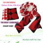 Top Quality Black Red White Circle Long Silk Scarf-BNWT