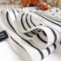 Vtg Sexy Black/White POLKA-DOT long SILK dress SCARF