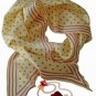 Sexy Yellow/Purple POLKA-DOT Long SILK Head Scarf-BNWT
