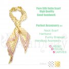 Sexy Yellow/Purple POLKA-DOT Long SILK Head Scarf-BNWT