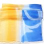 Sexy Yellow Dark/Light Blue Three-tone Long Silk Scarf