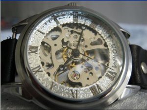 Handmade Unisex Steampunk Mechanical watch with a lovely skeleton pattern WORLDWIDE FREE SHIPPING