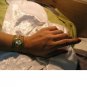 Handmade Alfresco Style Leather Wrap Bracelet Watch with a lovely pattern WORLDWIDE FREE SHIPPING