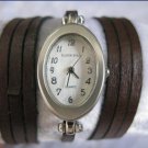 Handmade Leather Wrap Bracelet Watch with a lovely pattern WORLDWIDE FREE SHIPPING