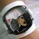 Handmade Leather Wrap Bracelet Watch with a lovely pattern WORLDWIDE FREE SHIPPING