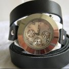 Handmade Leather Wrap Bracelet Watch with a lovely pattern WORLDWIDE FREE SHIPPING