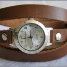 Handmade Leather Wrap Bracelet Watch with a lovely pattern WORLDWIDE FREE SHIPPING