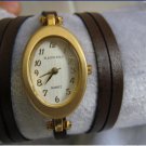 Handmade Leather Wrap Bracelet Watch with a lovely pattern WORLDWIDE FREE SHIPPING
