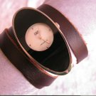 Handmade Leather Wrap Bracelet Watch with a lovely pattern WORLDWIDE FREE SHIPPING