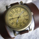 Handmade Leather Wrap Bracelet Watch with a lovely pattern WORLDWIDE FREE SHIPPING