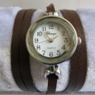 Handmade Leather Wrap Bracelet Watch with a lovely pattern WORLDWIDE FREE SHIPPING