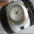 Handmade Leather Wrap Bracelet Watch with a lovely pattern WORLDWIDE FREE SHIPPING