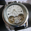 Handmade Skeleton Leather Wrap Bracelet Watch with a lovely pattern WORLDWIDE FREE SHIPPING