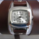 Handmade Leather Wrap Bracelet Watch with a lovely pattern WORLDWIDE FREE SHIPPING