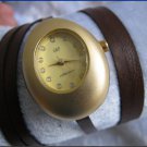 Handmade Leather Wrap Bracelet Watch with a lovely pattern WORLDWIDE FREE SHIPPING
