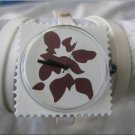Handmade Leather Wrap Bracelet Watch with a lovely pattern WORLDWIDE FREE SHIPPING