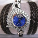 Handmade Leather Wrap Bracelet Watch with a lovely pattern WORLDWIDE FREE SHIPPING