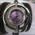 Handmade Leather Wrap Bracelet Watch with a lovely pattern WORLDWIDE FREE SHIPPING