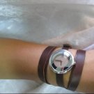 Handmade Leather Wrap Bracelet Watch with a lovely pattern WORLDWIDE FREE SHIPPING