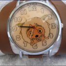 Handmade Leather Wrap Bracelet Watch with a lovely pattern WORLDWIDE FREE SHIPPING
