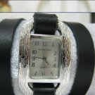 Handmade Leather Wrap Bracelet Watch with a lovely pattern WORLDWIDE FREE SHIPPING
