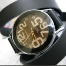 Handmade Leather Wrap Bracelet Watch with a lovely pattern WORLDWIDE FREE SHIPPING