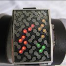 Handmade Leather Wrap Bracelet Watch with a lovely pattern WORLDWIDE FREE SHIPPING