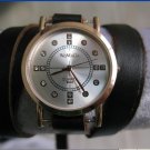 Handmade Leather Wrap Bracelet Watch with a lovely pattern WORLDWIDE FREE SHIPPING