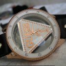 Handmade Leather Wrap Bracelet Watch with a lovely pattern WORLDWIDE FREE SHIPPING