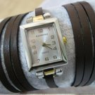 Handmade Leather Wrap Bracelet Watch with a lovely pattern WORLDWIDE FREE SHIPPING