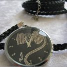 Handmade Leather Wrap Bracelet Watch with a lovely pattern WORLDWIDE FREE SHIPPING