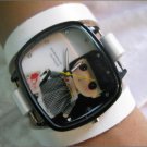 Handmade Leather Wrap Bracelet Watch with a lovely pattern WORLDWIDE FREE SHIPPING