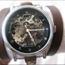 Handmade Leather Wrap Bracelet Watch with a lovely pattern WORLDWIDE FREE SHIPPING