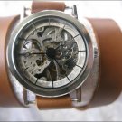 Handmade Leather Wrap Bracelet Watch with a lovely pattern WORLDWIDE FREE SHIPPING