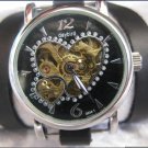 Handmade Leather Wrap Bracelet Watch with a lovely pattern WORLDWIDE FREE SHIPPING