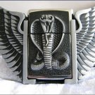 Unique quality real leather Transformers buckle with an oil lighter