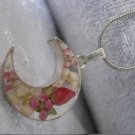 Handmade Necklace with dried pressed real flowers Worldwide Free Shipping