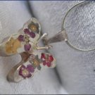 Handmade Necklace with dried pressed real flowers Worldwide Free Shipping