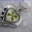 Handmade Four Leaf lucky clover nacklace worldwide free shipping