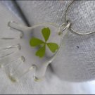 Handmade Four Leaf lucky clover nacklace worldwide free shipping