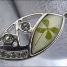 Handmade Four Leaf lucky clover nacklace worldwide free shipping