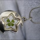 Handmade Four Leaf lucky clover nacklace worldwide free shipping