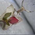 Handmade Necklace with dried pressed real flowers Worldwide Free Shipping