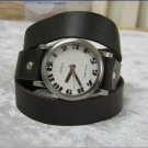 Handmade Leather Wrap Bracelet Watch with a lovely pattern WORLDWIDE FREE SHIPPING