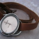 Handmade Leather Wrap Bracelet Watch with a lovely pattern WORLDWIDE FREE SHIPPING