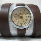 Handmade Leather Wrap Bracelet Watch with a lovely pattern WORLDWIDE FREE SHIPPING