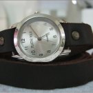 Handmade Leather Wrap Bracelet Watch with a lovely pattern WORLDWIDE FREE SHIPPING