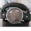 Handmade Leather Wrap Bracelet Watch with a lovely pattern WORLDWIDE FREE SHIPPING