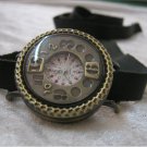 Handmade Leather Wrap Bracelet Watch with a lovely pattern WORLDWIDE FREE SHIPPING