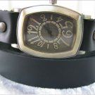 Leather Wrap Bracelet leather Watch with a brown real leather band with a lovely pattern FREE SHIP